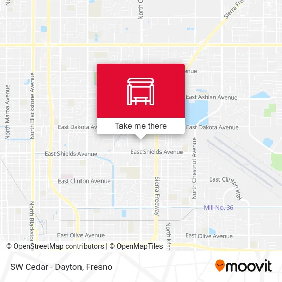 SW Cedar - Dayton map