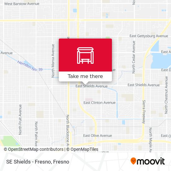 Mapa de SE Shields - Fresno