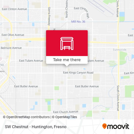SW Chestnut - Huntington map