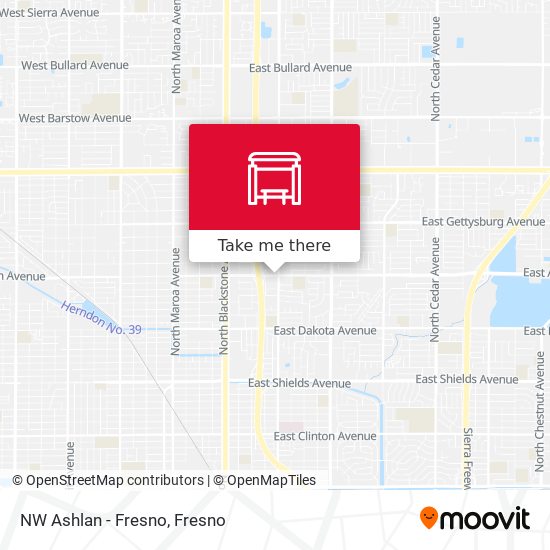 NW Ashlan - Fresno map