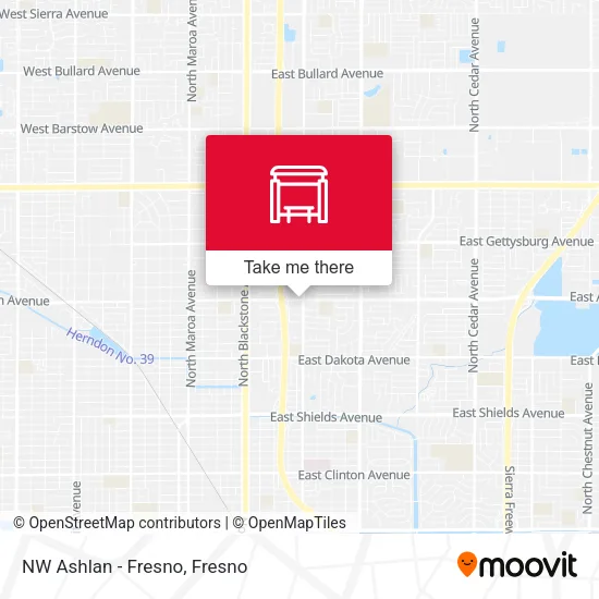 Mapa de NW Ashlan - Fresno