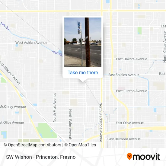 Mapa de SW Wishon - Princeton
