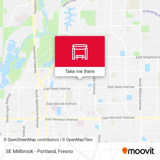 SE Millbrook - Portland map