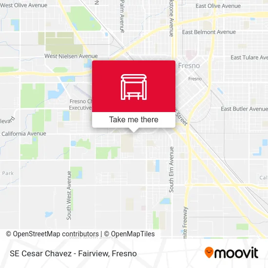 SE Cesar Chavez - Fairview map