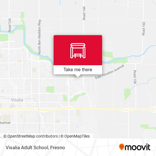 Visalia Adult School map