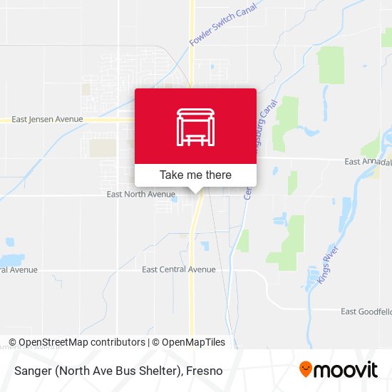 Mapa de Sanger (North Ave Bus Shelter)