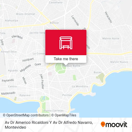Mapa de Av Dr Americo Ricaldoni Y Av Dr Alfredo Navarro