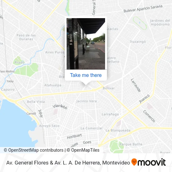 Mapa de Av. General Flores & Av. L. A. De Herrera