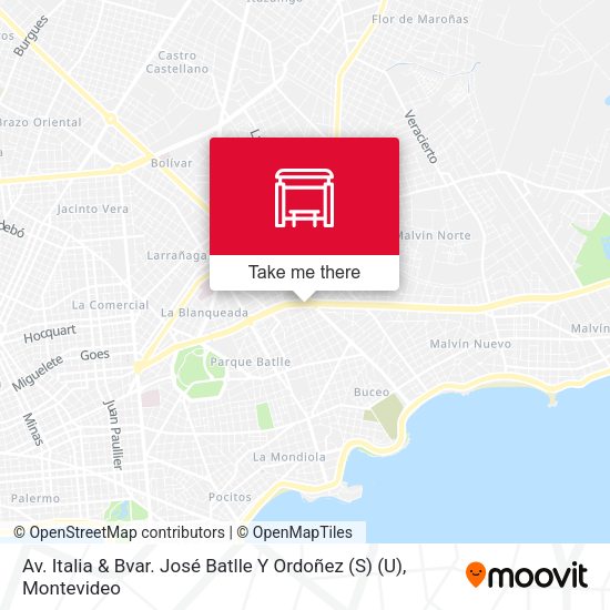 Av. Italia & Bvar. José Batlle Y Ordoñez (S) (U) map