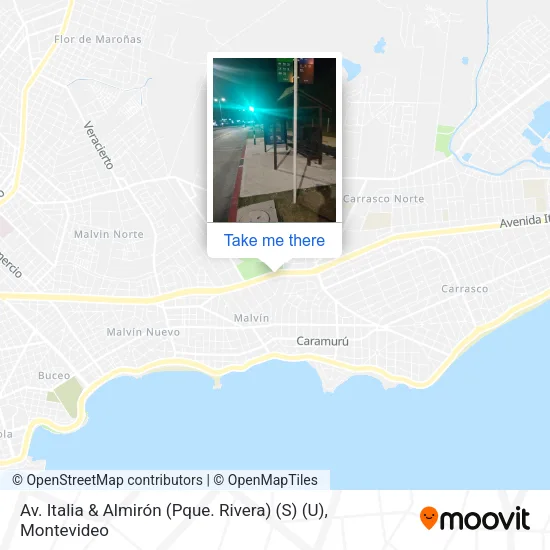 Mapa de Av. Italia & Almirón (Pque. Rivera) (S) (U)