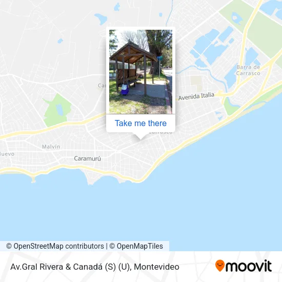 Mapa de Av.Gral Rivera & Canadá (S) (U)