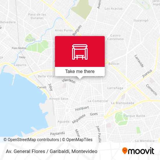 Av. General Flores / Garibaldi map