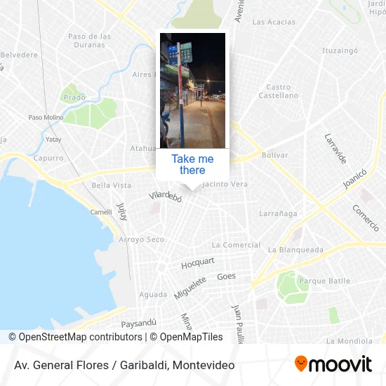 Mapa de Av. General Flores / Garibaldi