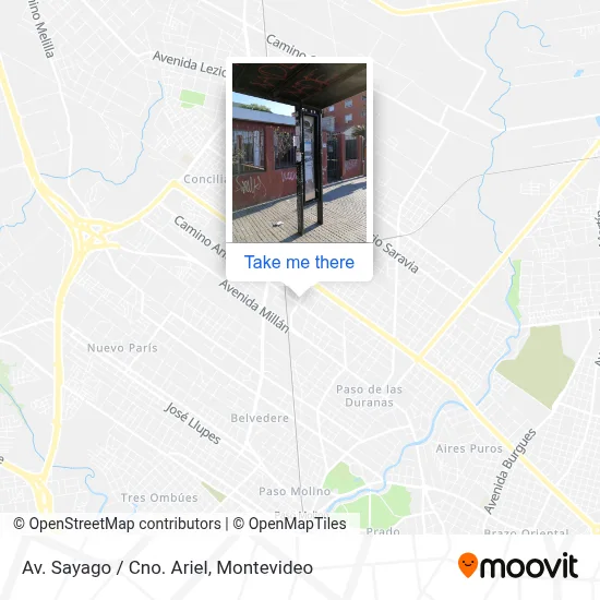 Av. Sayago / Cno. Ariel map
