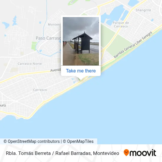 Rbla. Tomás Berreta / Rafael Barradas map