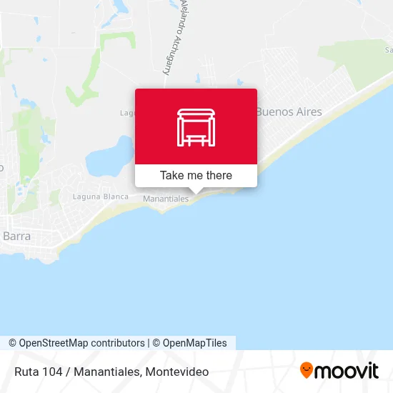 Ruta 104 / Manantiales map