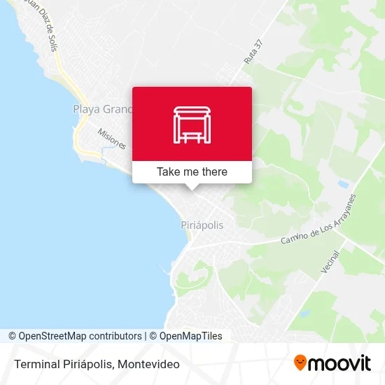 Terminal Piriápolis map