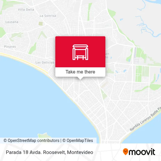 Parada 18 Avda. Roosevelt map