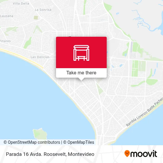 Parada 16 Avda. Roosevelt map
