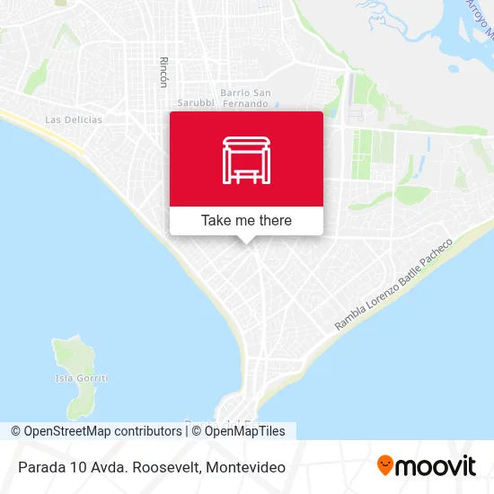 Parada 10 Avda. Roosevelt map