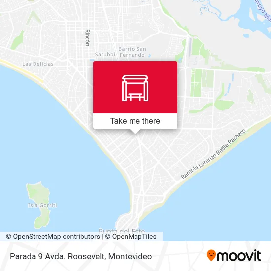 Parada 9 Avda. Roosevelt map
