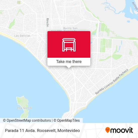 Parada 11 Avda. Roosevelt map