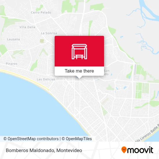 Bomberos Maldonado map