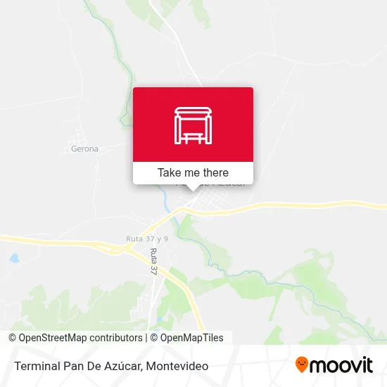 Terminal Pan De Azúcar map