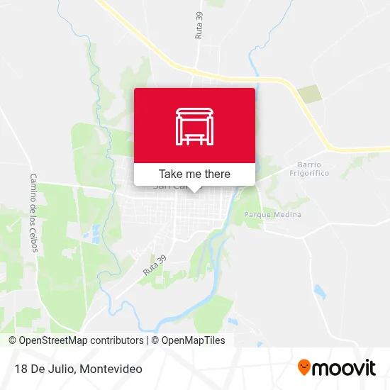 18 De Julio map