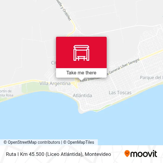 Ruta I Km 45.500 (Liceo Atlántida) map