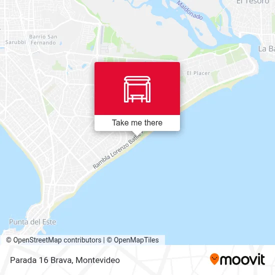 Parada 16 Brava map