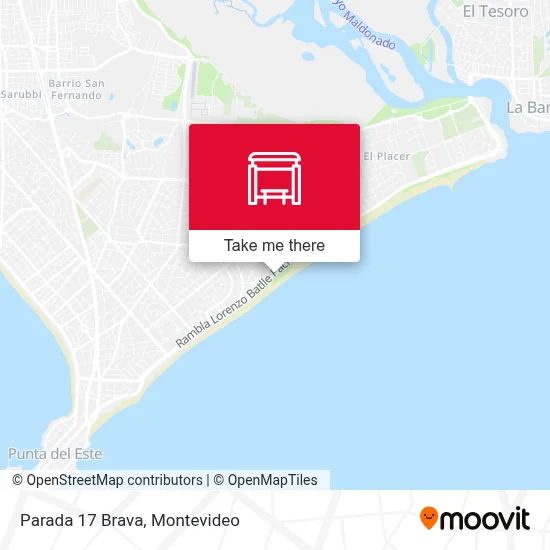 Parada 17 Brava map