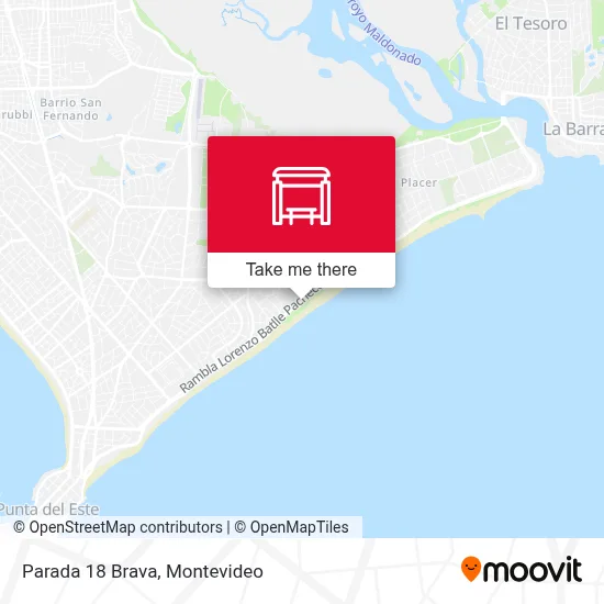 Parada 18 Brava map