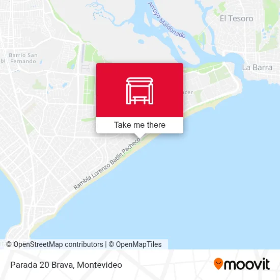 Parada 20 Brava map