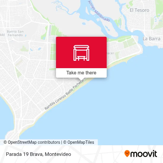 Parada 19 Brava map