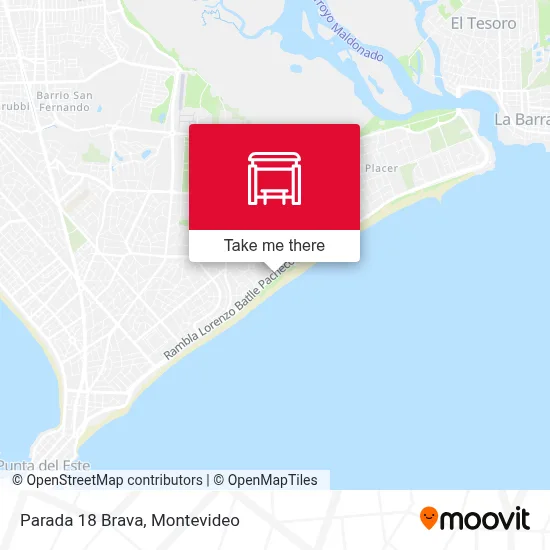 Parada 18 Brava map