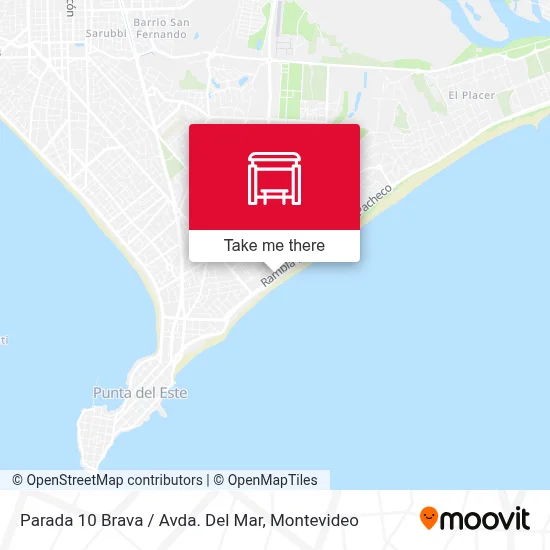 Parada 10 Brava / Avda. Del Mar map