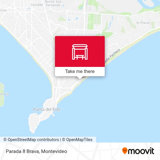 Parada 8 Brava map