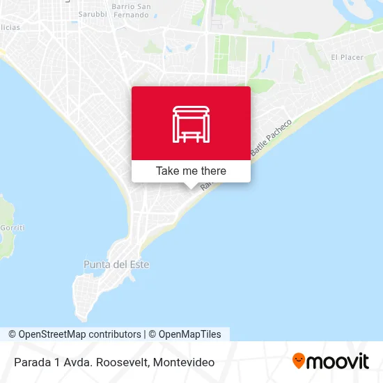 Parada 1 Avda. Roosevelt map