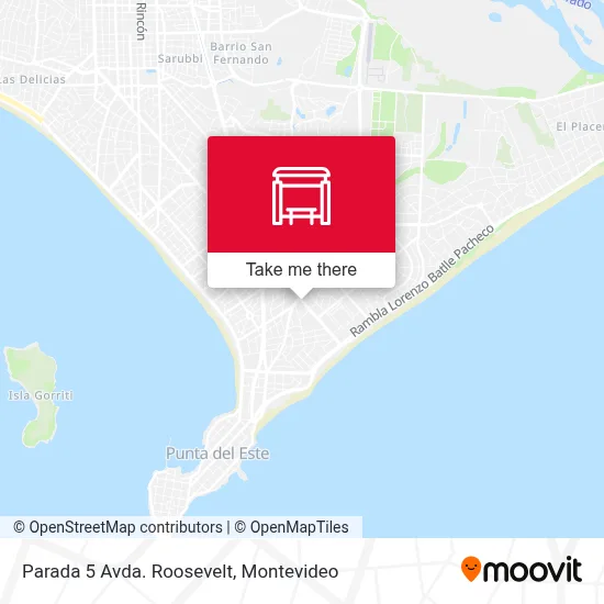 Parada 5 Avda. Roosevelt map