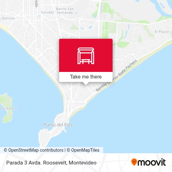 Parada 3 Avda. Roosevelt map