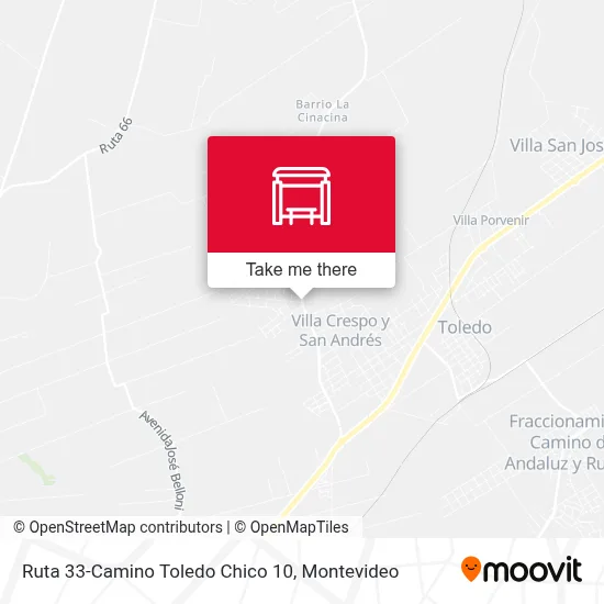 Ruta 33-Camino Toledo Chico 10 map
