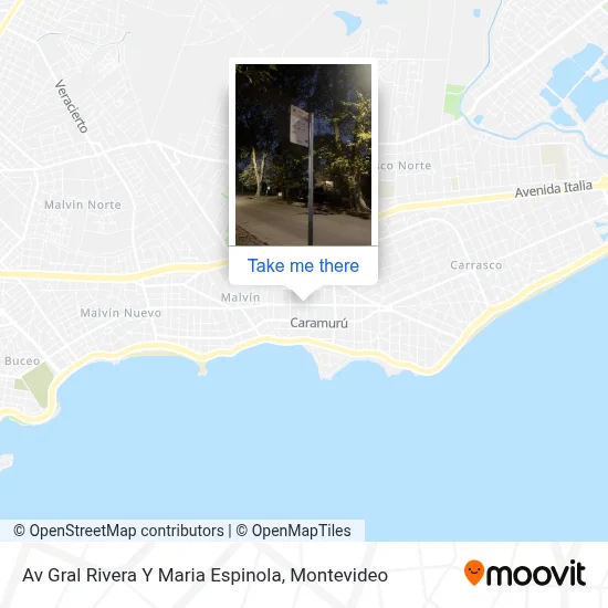 Av Gral Rivera Y Maria Espinola map
