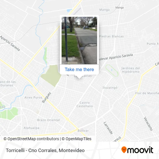 Torricelli - Cno Corrales map