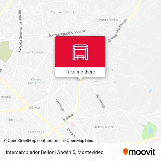 Mapa de Intercambiador Belloni Andén 5
