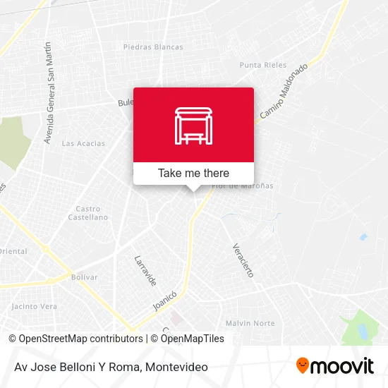 Av Jose Belloni Y Roma map