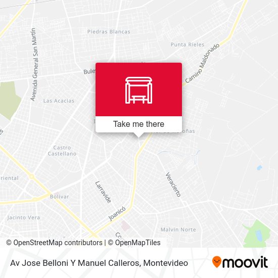 Av Jose Belloni Y Manuel Calleros map