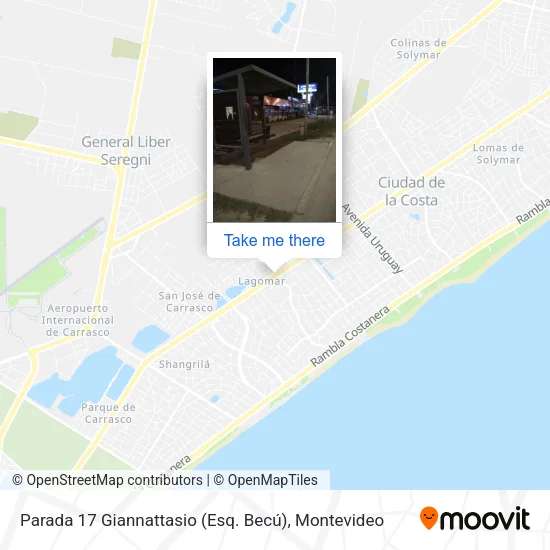 Mapa de Parada 17 Giannattasio (Esq. Becú)
