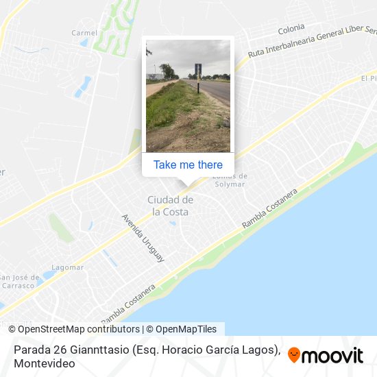 Mapa de Parada 26 Giannttasio (Esq. Horacio García Lagos)