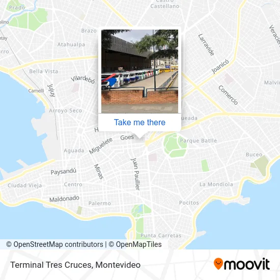 Terminal Tres Cruces map